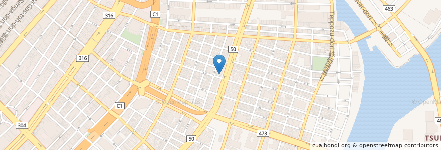 Mapa de ubicacion de 吉野家 en Japan, 東京都, 中央区.