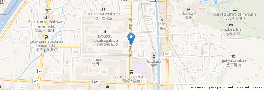 Mapa de ubicacion de 時代屋 en Japan, Präfektur Kyōto, 京都市, 伏見区.