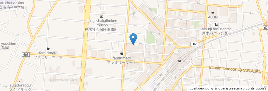 Mapa de ubicacion de えまーぶる en 日本, 神奈川県, 厚木市.