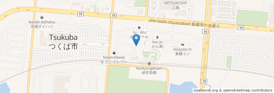 Mapa de ubicacion de リパーク en Japan, Präfektur Ibaraki, つくば市.