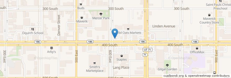 Mapa de ubicacion de Jimmy John's en Estados Unidos De América, Utah, Salt Lake County, Salt Lake City.
