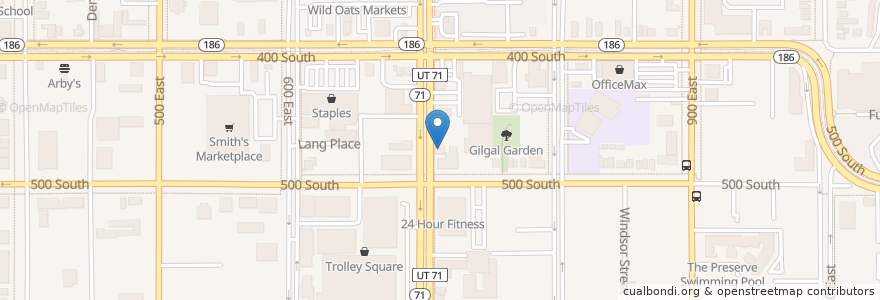 Mapa de ubicacion de Ex-Wifes Place en United States, Utah, Salt Lake County, Salt Lake City.