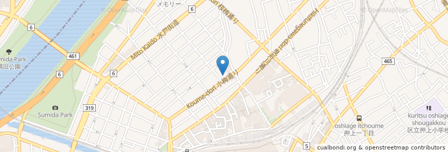 Mapa de ubicacion de 本所消防署 小梅出張所 en Japão, Tóquio, 墨田区.