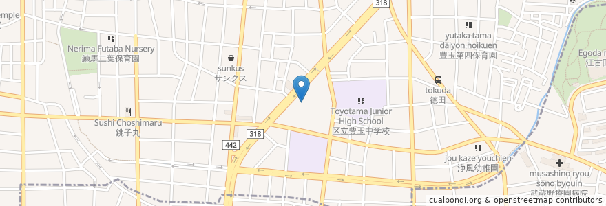 Mapa de ubicacion de 北野天満神社 en Giappone, Tokyo, 中野区, 練馬区.
