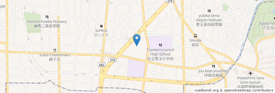Mapa de ubicacion de 須賀神社 en 일본, 도쿄도, 中野区, 練馬区.