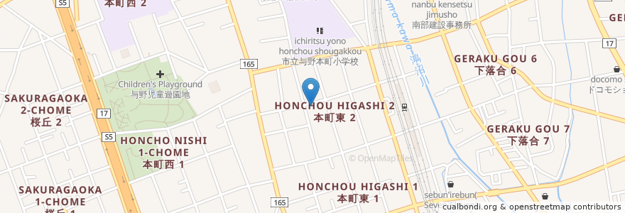 Mapa de ubicacion de 本町歯科医院 en Jepun, 埼玉県, さいたま市, 中央区.