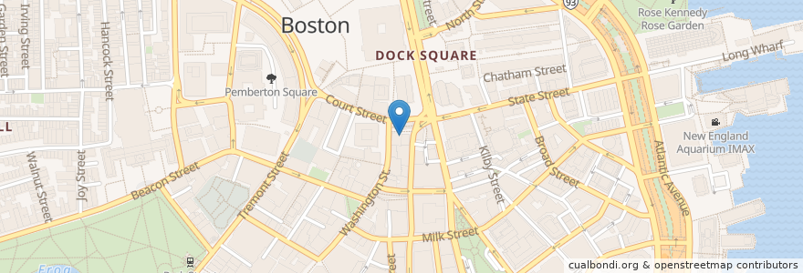Mapa de ubicacion de Citizens Bank en United States, Massachusetts, Suffolk County, Boston.