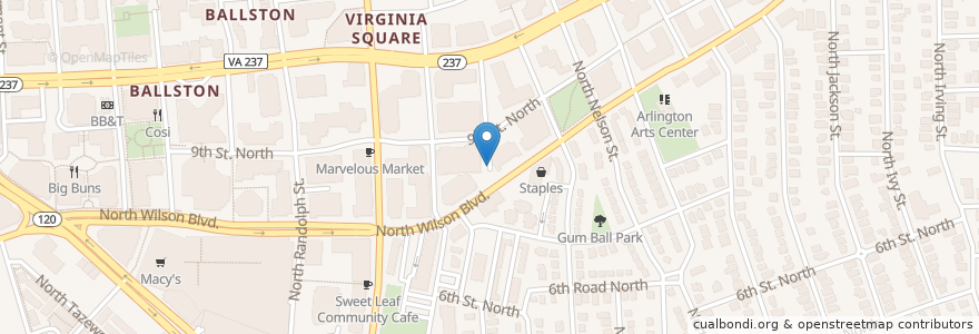 Mapa de ubicacion de Atlantic Parking en Stati Uniti D'America, Virginia, Arlington County, Arlington.