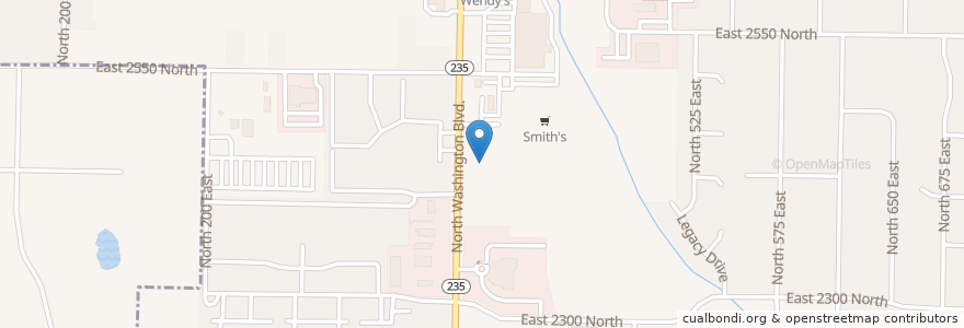 Mapa de ubicacion de Beans & Brews Coffee House en ایالات متحده آمریکا, یوتا, Weber County, North Ogden.