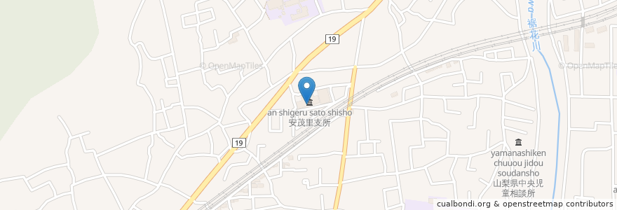 Mapa de ubicacion de 安茂里公民館 en Japón, Prefectura De Nagano, 長野市.