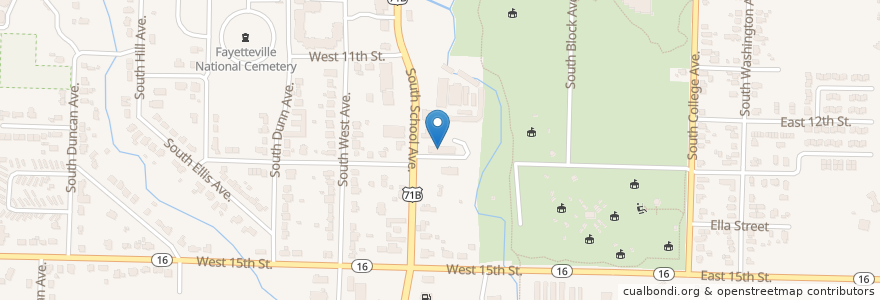 Mapa de ubicacion de Vaughn Recycling LLC en Amerika Syarikat, Arkansas, Washington County, Fayetteville.