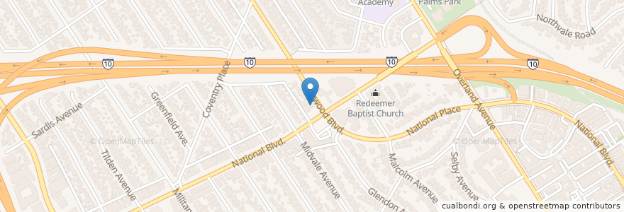 Mapa de ubicacion de Winchell's Donut House en Amerika Birleşik Devletleri, Kaliforniya, Los Angeles County, Los Angeles.