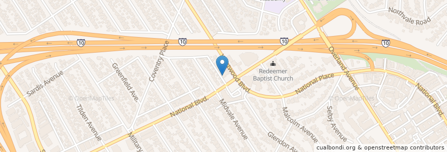 Mapa de ubicacion de Niko Niko Sushi en Stati Uniti D'America, California, Los Angeles County, Los Angeles.