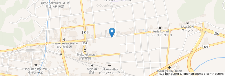 Mapa de ubicacion de 富士乃屋 en Jepun, 岩手県, 宮古市.