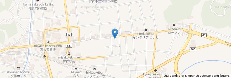 Mapa de ubicacion de おかめ en Giappone, Prefettura Di Iwate, 宮古市.