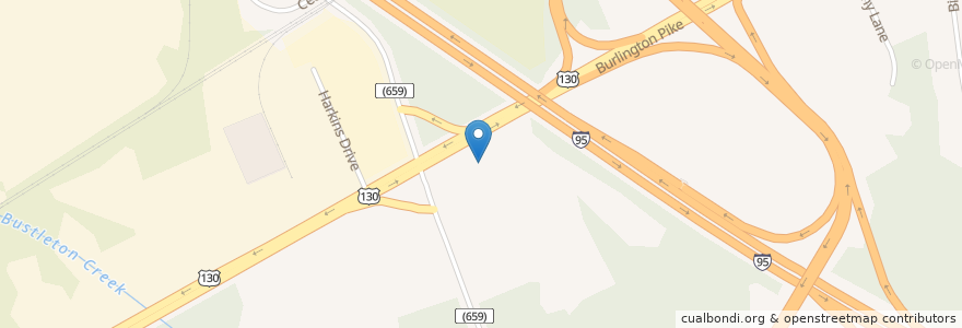 Mapa de ubicacion de Tesla Supercharger en United States, New Jersey, Burlington County, Florence Township.