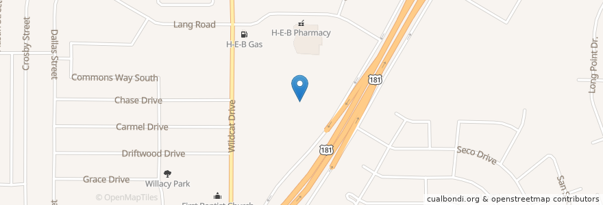 Mapa de ubicacion de Hu-Dat Oriental Restaurant en الولايات المتّحدة الأمريكيّة, تكساس, San Patricio County, Portland.