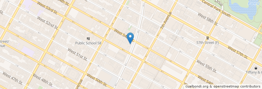 Mapa de ubicacion de Angelo's Pizza en الولايات المتّحدة الأمريكيّة, نيويورك, New York, New York County, Manhattan, Manhattan Community Board 5.