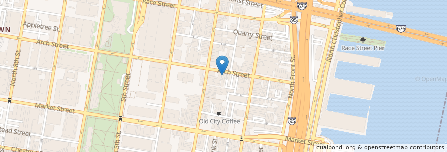 Mapa de ubicacion de Tomo sushi&ramen en 미국, 펜실베이니아, Philadelphia County, 필라델피아.