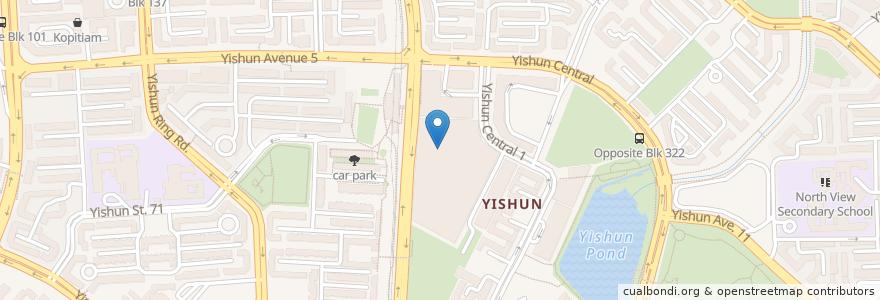 Mapa de ubicacion de Sushi Express en Singapura, Northwest.