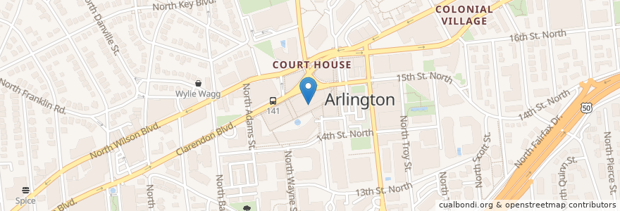 Mapa de ubicacion de Perfect Pita en ایالات متحده آمریکا, ویرجینیا, Arlington County, Arlington.