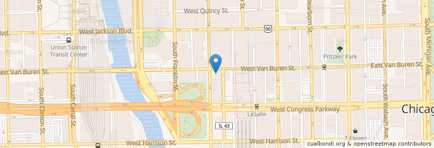 Mapa de ubicacion de The Roost Carolina Kitchen en Stati Uniti D'America, Illinois, Chicago.