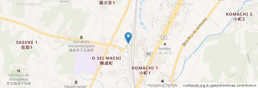 Mapa de ubicacion de DANDELION CHOCOLATE en اليابان, كاناغاوا, 鎌倉市.