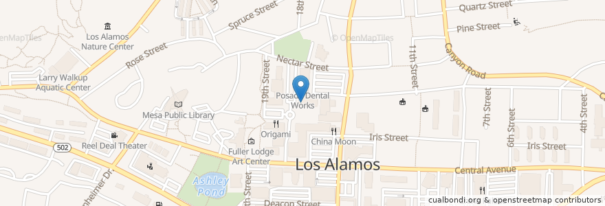 Mapa de ubicacion de Boese Bros Los Alamos en الولايات المتّحدة الأمريكيّة, نيومكسيكو, Los Alamos County, Los Alamos.