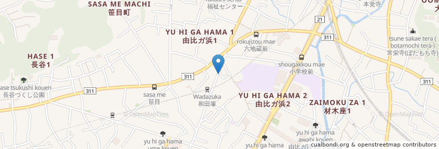 Mapa de ubicacion de 餃子工房 en 日本, 神奈川県, 鎌倉市.