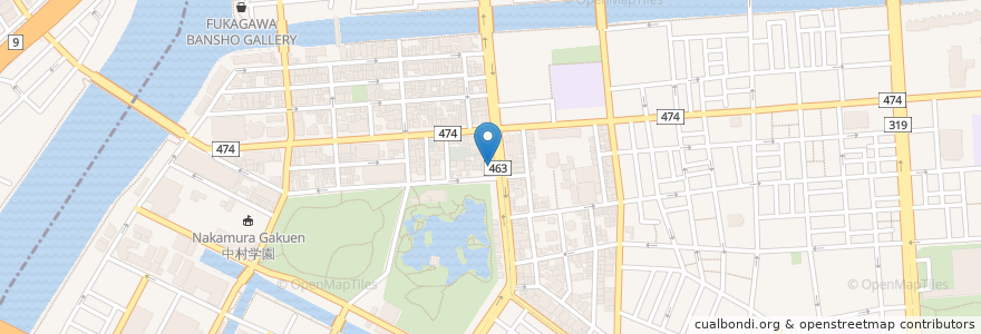 Mapa de ubicacion de くし家 en 日本, 東京都, 江東区.