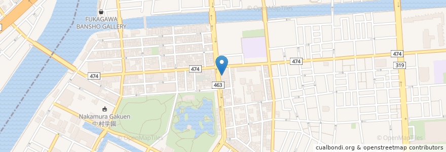 Mapa de ubicacion de 千寿司 en ژاپن, 東京都, 江東区.