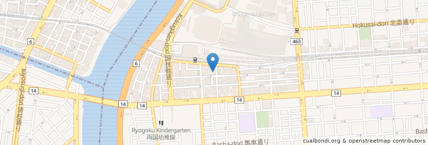 Mapa de ubicacion de 勉強カフェ en 日本, 东京都/東京都, 墨田区.