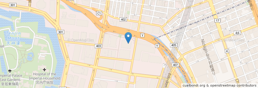 Mapa de ubicacion de 喜多方ラーメン 坂内 大手町店 en 日本, 東京都, 千代田区.