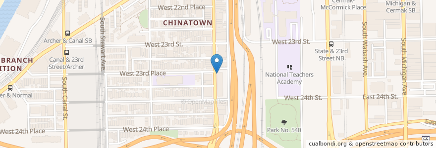 Mapa de ubicacion de South Central Bank en 미국, 일리노이, 시카고.