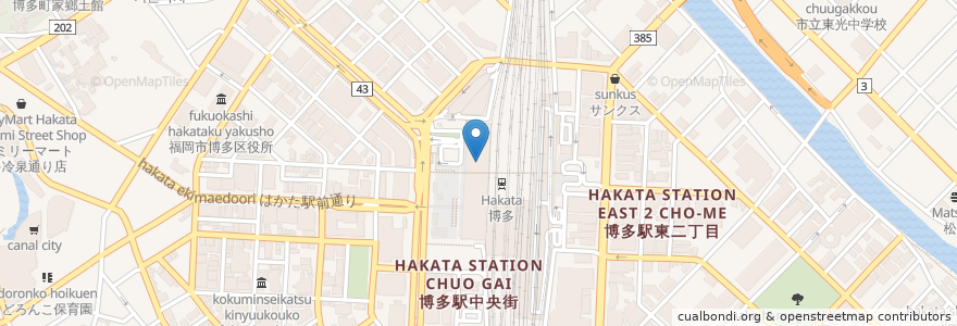 Mapa de ubicacion de 町田商店 en Japon, Préfecture De Fukuoka, 福岡市, 博多区.