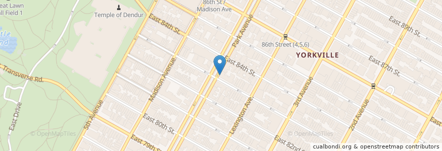 Mapa de ubicacion de Manhattan Primary Care en アメリカ合衆国, ニューヨーク州, New York, New York County, Manhattan, Manhattan Community Board 8.