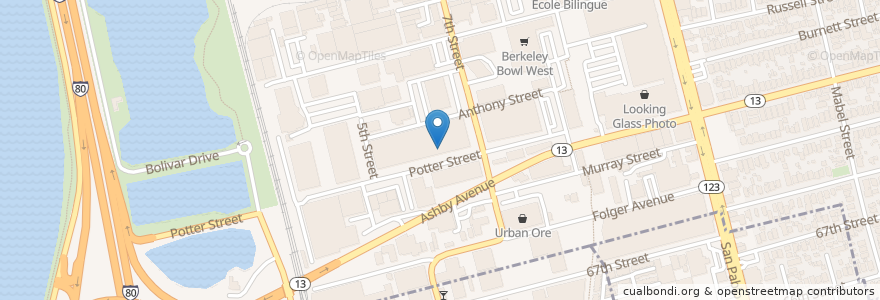 Mapa de ubicacion de Angie's Montreal deli en United States, California, Alameda County, Berkeley.