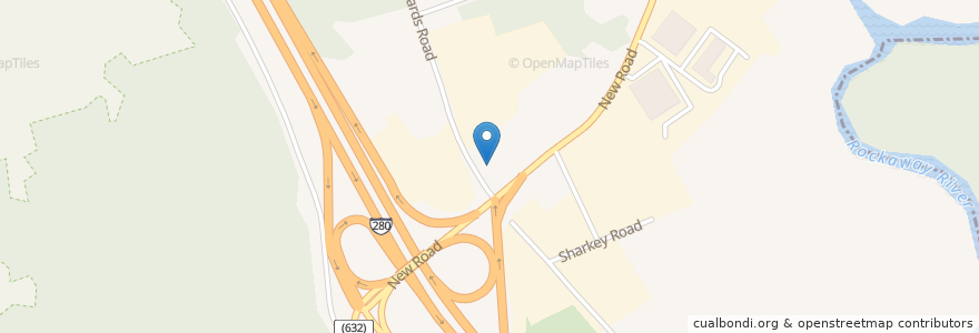 Mapa de ubicacion de Tesla Supercharger en Estados Unidos Da América, Nova Jérsei, Morris County, Parsippany-Troy Hills.