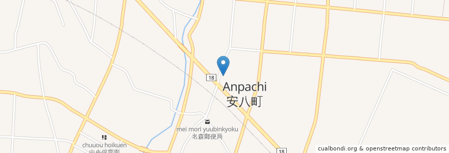 Mapa de ubicacion de 商工会館 en Japan, Gifu Prefecture, Anpachi County, Anpachi.