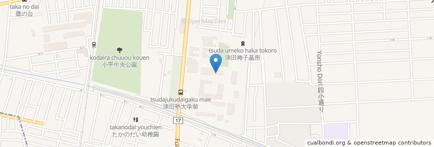 Mapa de ubicacion de カフェ・ルポ en ژاپن, 東京都, 小平市.