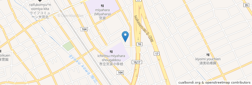 Mapa de ubicacion de 鍛冶自治会館 en 日本, 埼玉県, さいたま市, 北区.