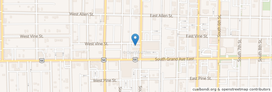 Mapa de ubicacion de Sunrise Cafe en Estados Unidos De América, Illinois, Sangamon County, Springfield.