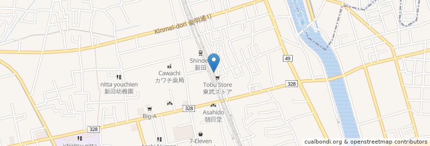 Mapa de ubicacion de 券売機 en ژاپن, 埼玉県, 草加市.