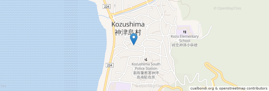 Mapa de ubicacion de みんなの別荘　ファミリア en Japan, Tokio, 大島支庁, 神津島村.