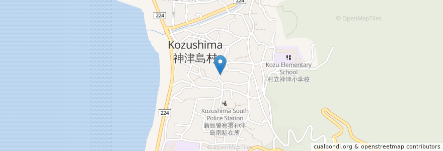 Mapa de ubicacion de 新栄楼 en Giappone, Tokyo, 大島支庁, 神津島村.