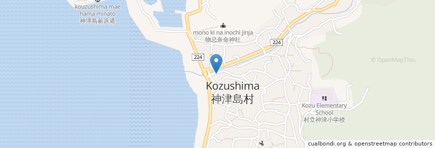 Mapa de ubicacion de COZY CAFE en Giappone, Tokyo, 大島支庁, 神津島村.