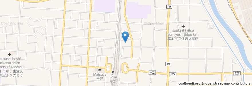 Mapa de ubicacion de 住吉薬局 en Japão, 埼玉県, 草加市.