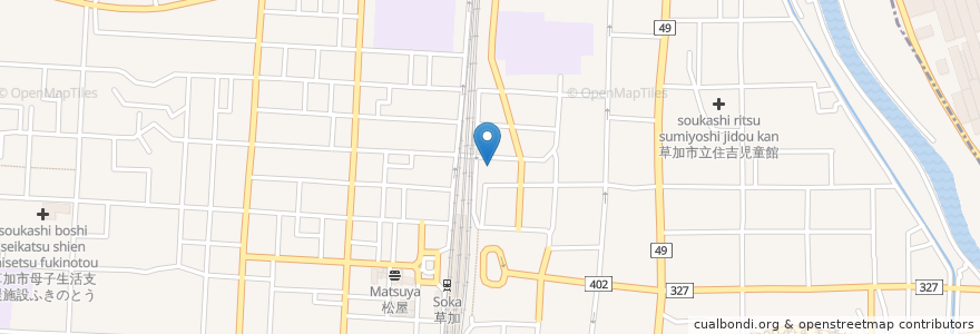 Mapa de ubicacion de 木原整形外科医院 en Japão, 埼玉県, 草加市.