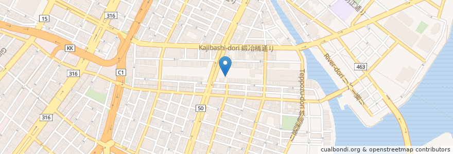 Mapa de ubicacion de だれでもトイレ en Japan, 東京都, 中央区.