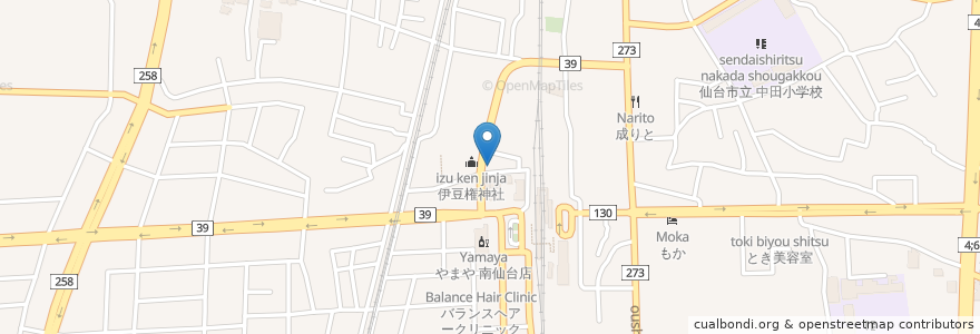 Mapa de ubicacion de ラウンジ エリート en Giappone, 宮城県, 仙台市, 太白区.